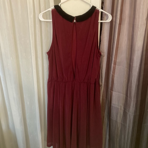 Never Worn, High Neck, High Low Skirt, Collared Dress with Open Back Slit. - Picture 2 of 2